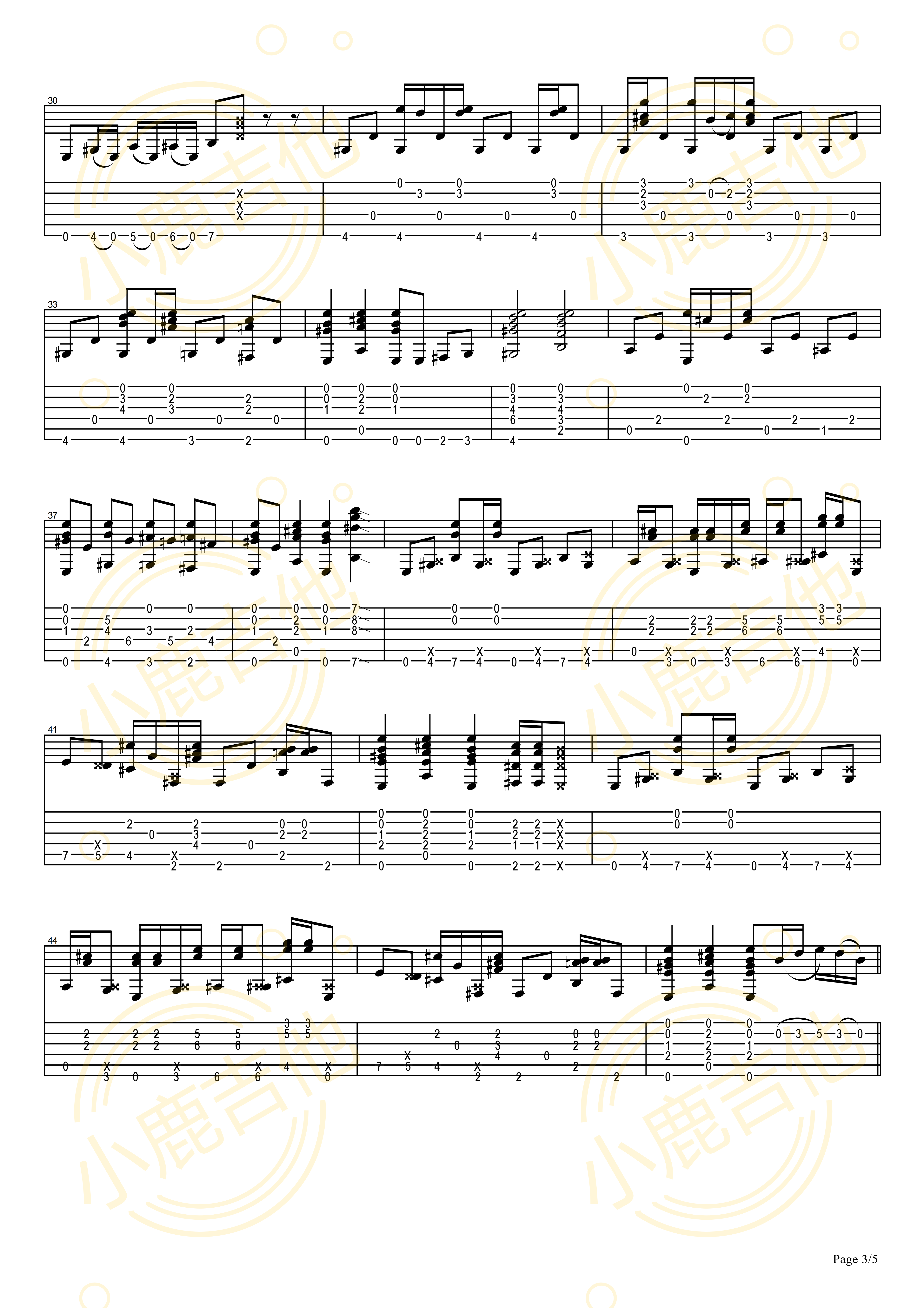 Nine Pound Hammer吉他谱_TommyEmmanuel_NinePoundHammer_小鹿吉他