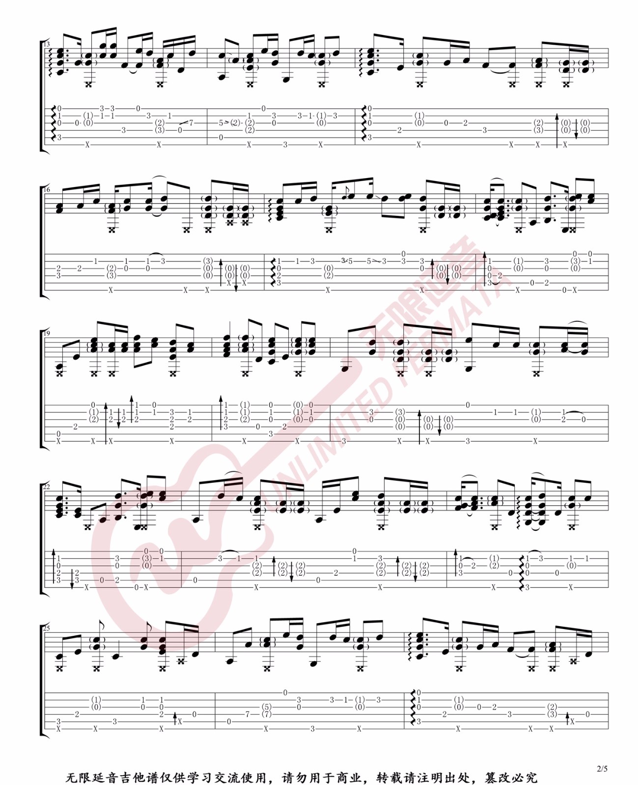 One Call Away吉他谱_One-Call-Away_Andrew_无限延音