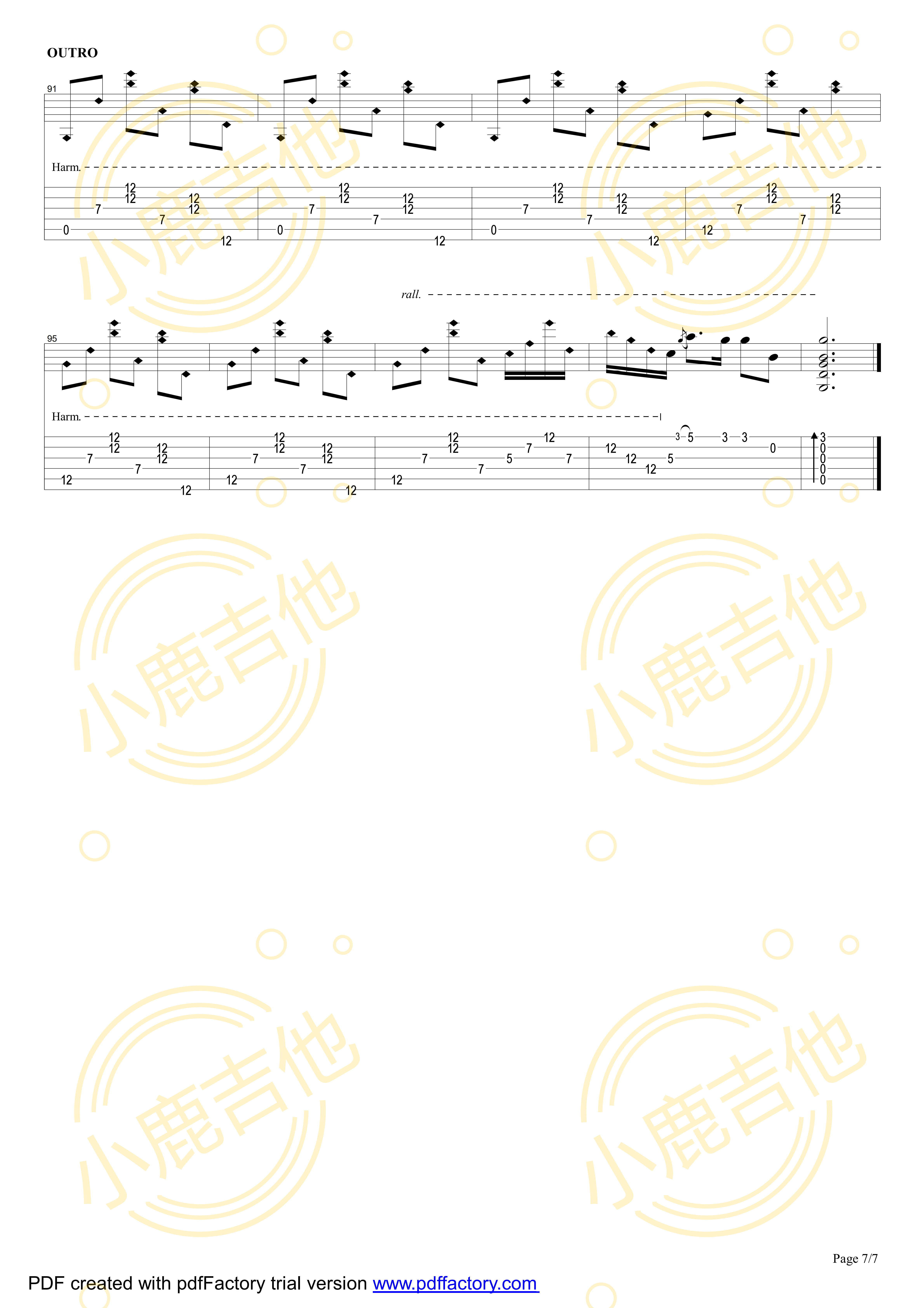 Smokey Mountain Lullaby吉他谱_TommyEmmanuel_SmokeyMountainLullab_小鹿吉他 