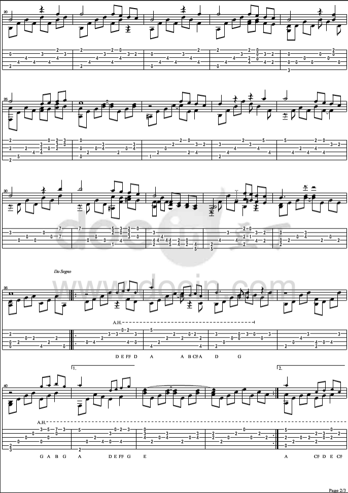 Sundial Dreams吉他谱_KevinKern_SundialDreams指弹谱C调六线_豆丁网_调_SundialDreams 