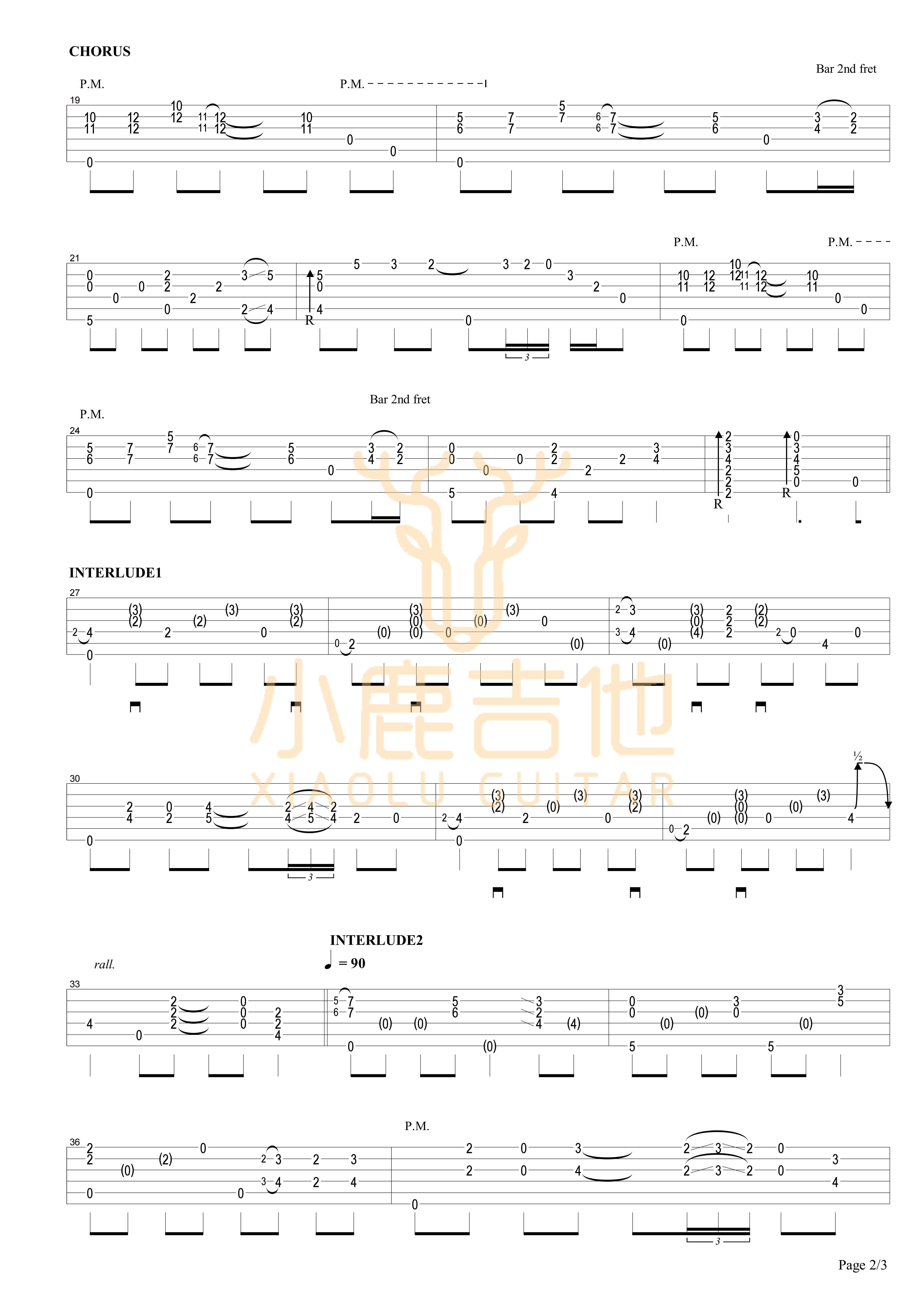TAHITIAN SKIKS吉他谱_TommyEmmanuel_TAHITIANSKIKS_小鹿吉他