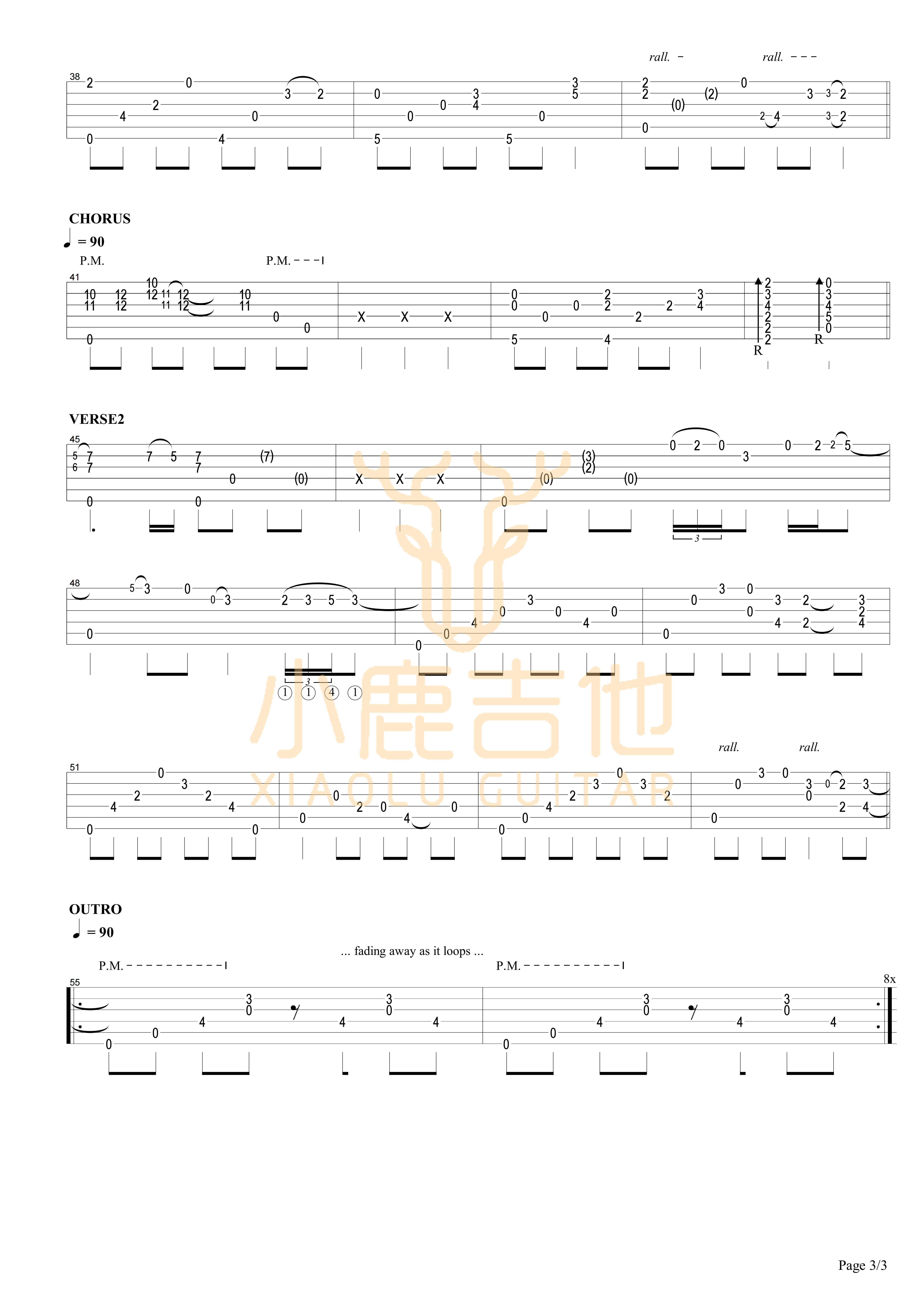 TAHITIAN SKIKS吉他谱_TommyEmmanuel_TAHITIANSKIKS_小鹿吉他