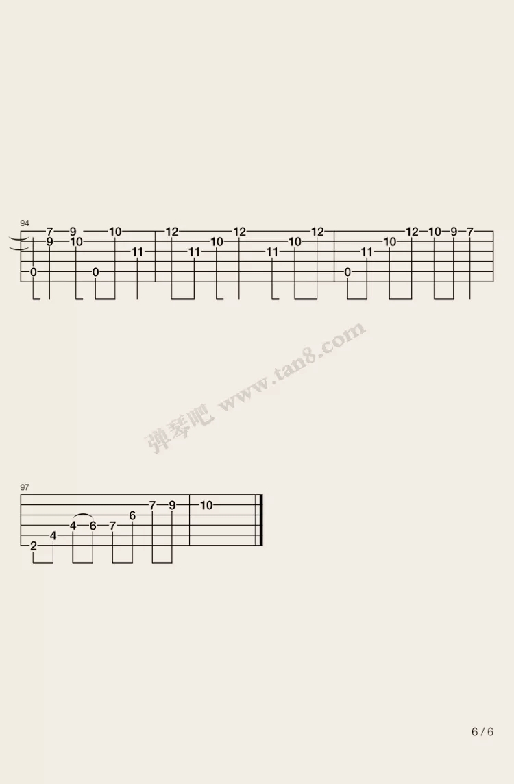 The truth that you leave吉他谱_纯音乐_Thetruththatyouleave_弹琴吧_调