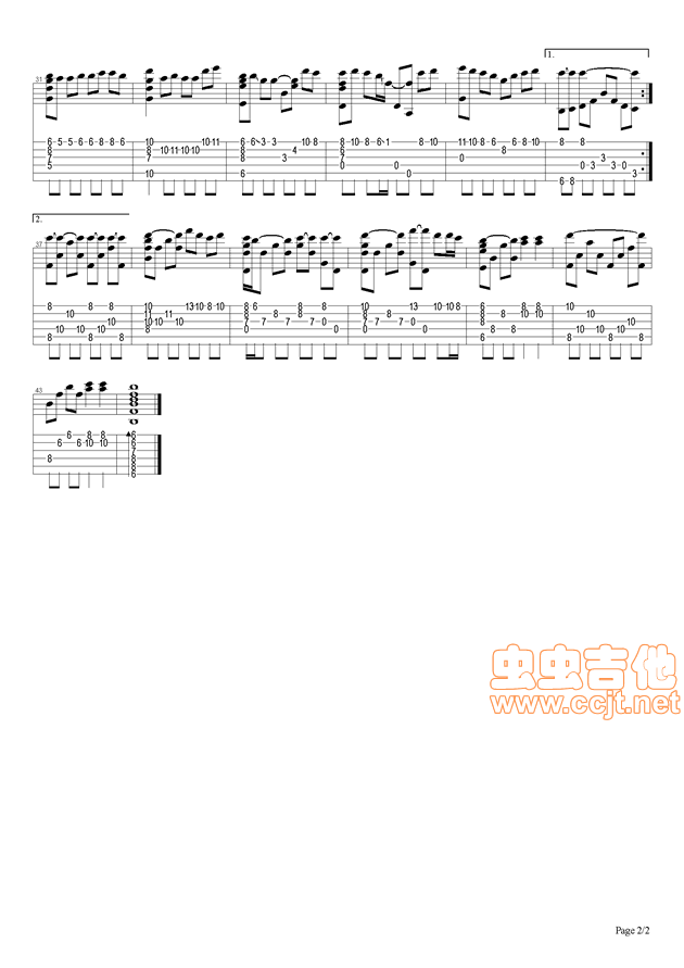 广岛之恋吉他谱_莫文蔚_广岛之恋指弹谱原调六线谱_虫虫吉他编配__虫虫吉他_调 