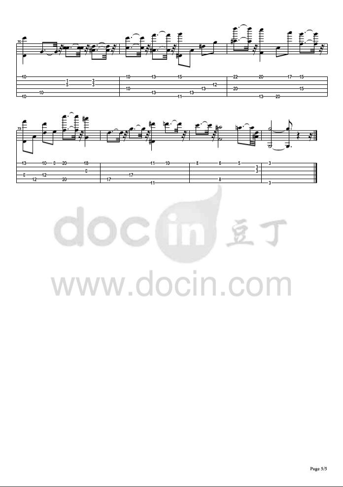 雏菊吉他谱_Daisy_雏菊吉他指弹谱六线谱简单版_豆丁网编配__豆丁网_调