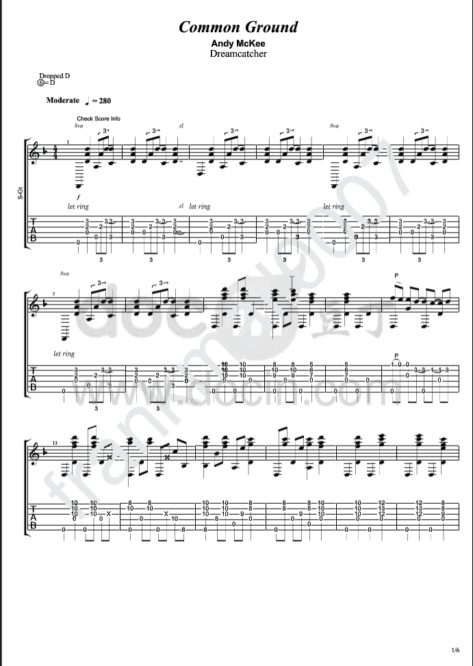 common ground吉他谱_AndyMcKee_commonground吉他指弹谱精选原_豆丁网_调_commonground