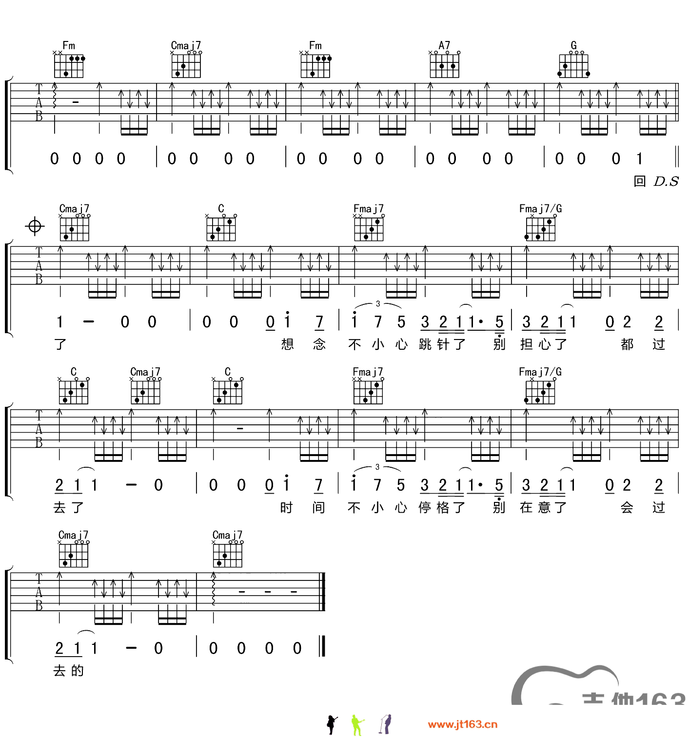 倒带人生吉他谱_陈奕迅_吉他163_C调