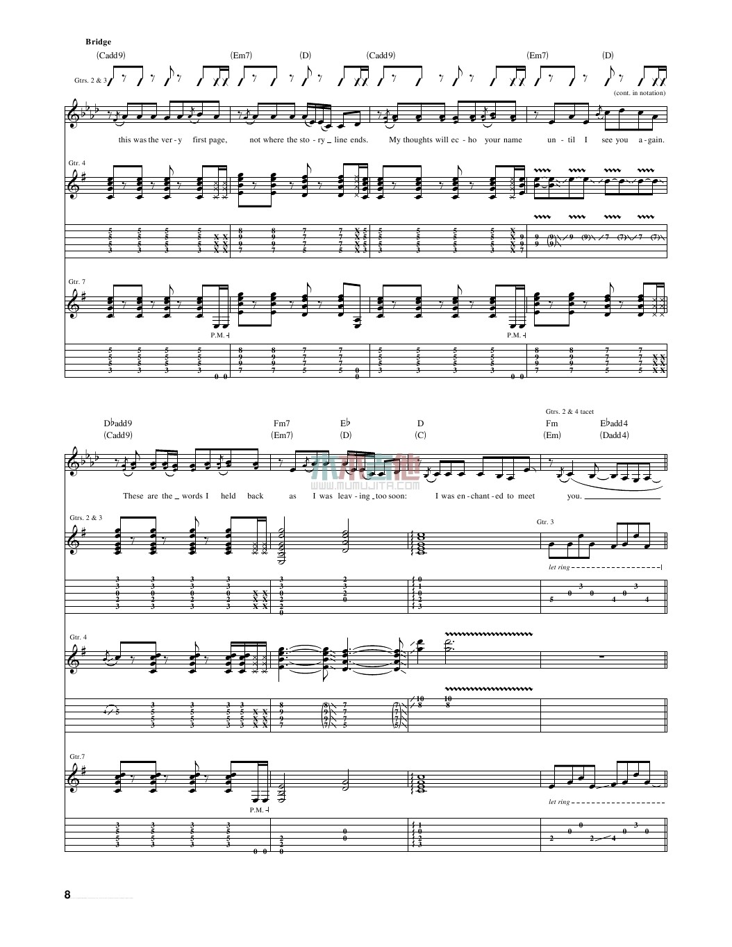 enchanted吉他谱_TaylorSwift_木木吉他