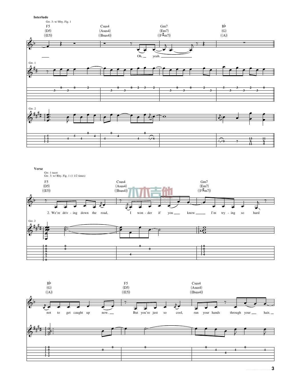 fearless吉他谱_TaylorSwift_木木吉他_A调
