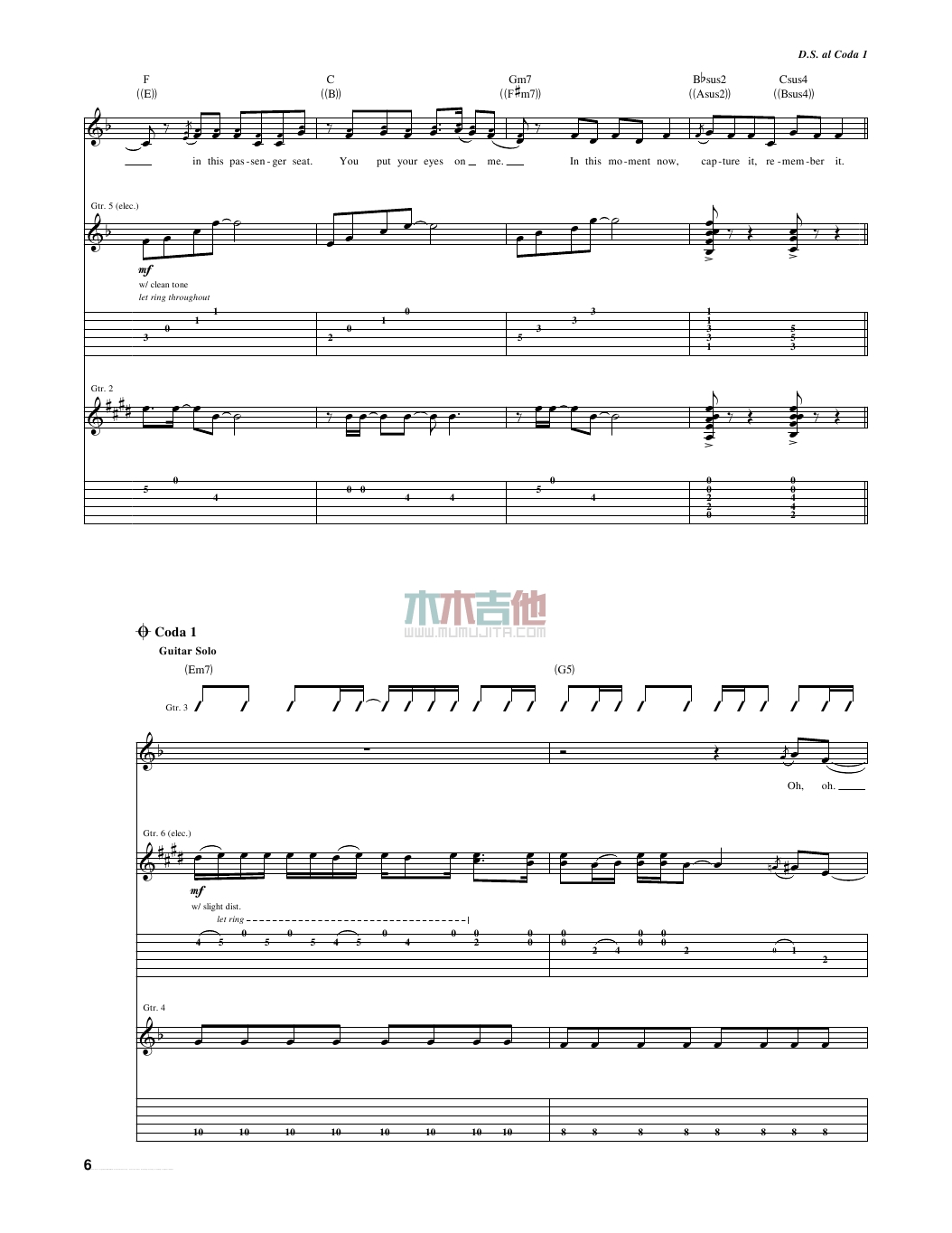 fearless吉他谱_TaylorSwift_木木吉他_A调