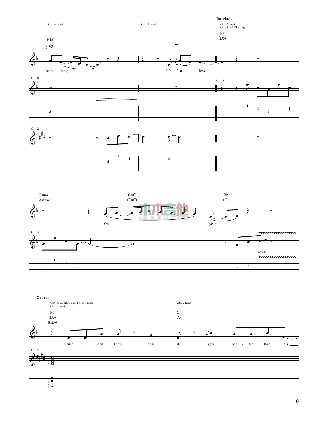 fearless吉他谱_TaylorSwift_木木吉他_A调