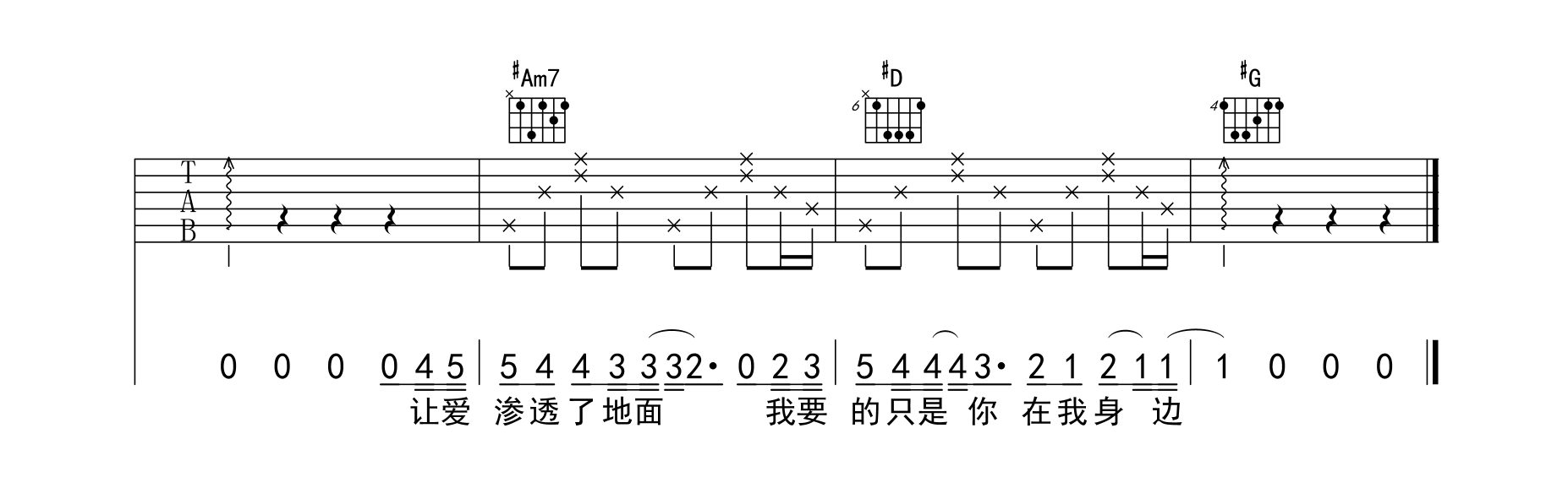 枫吉他谱_周杰伦_又又吉他_G调