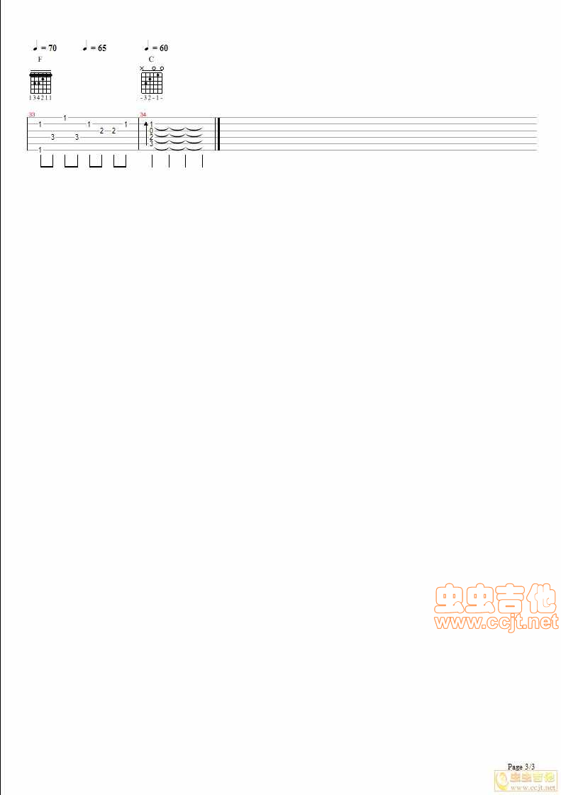 赋别曲吉他谱_周传雄_虫虫吉他_C调