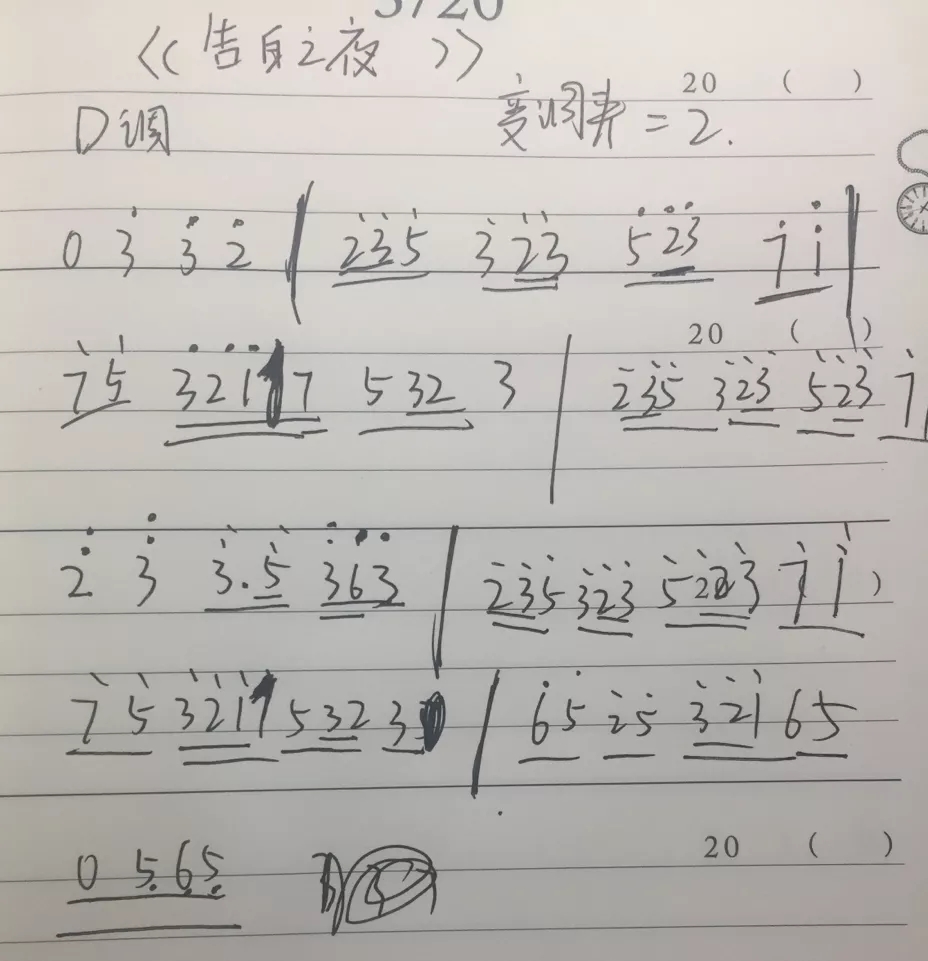 告白之夜吉他谱_