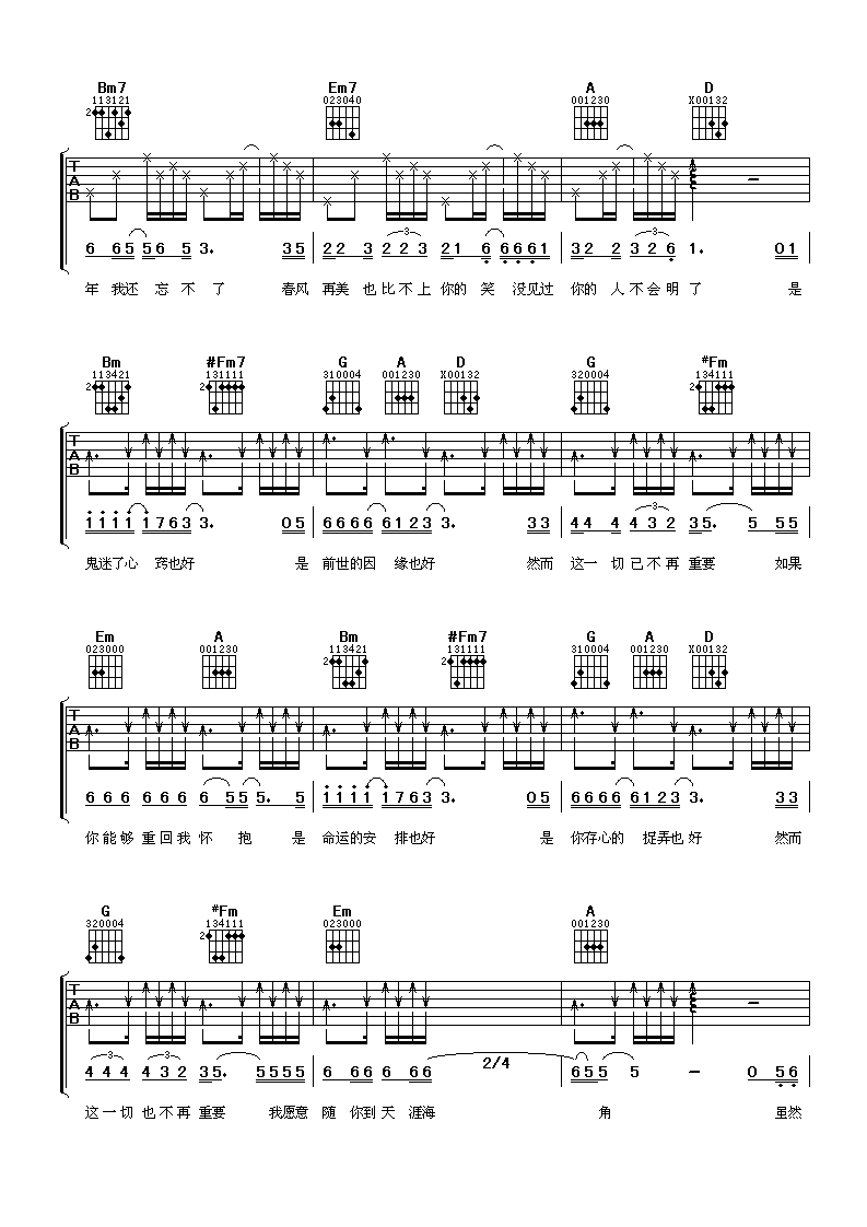 鬼迷心窍吉他谱_李宗盛_阿潘音乐工场_D调