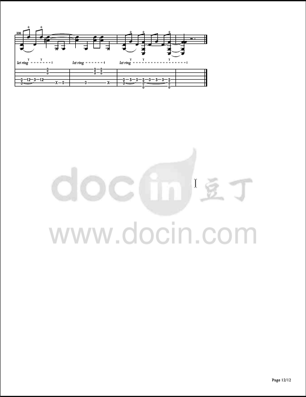 irony吉他谱_郑成河_irony指弹谱D调六线谱_豆丁网编配__豆丁网_调
