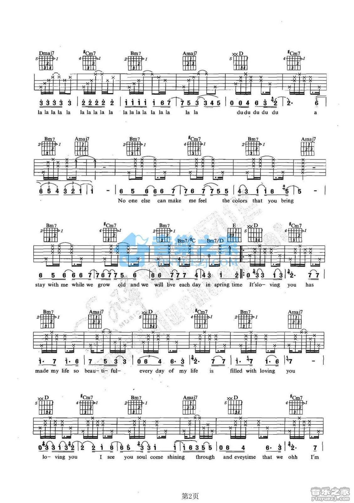 loving you吉他谱_张靓颖_lovingyou_风华艺校_G调