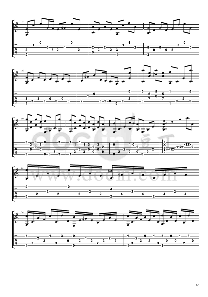美丽拍档吉他谱_国产凌凌漆插曲_美丽拍档指弹谱原调六线谱_豆丁网编配_国_豆丁网_调 