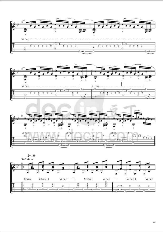 memories吉他谱_Tobias_Rauscher_memories指弹谱原调六线谱_豆丁网_豆丁网_调