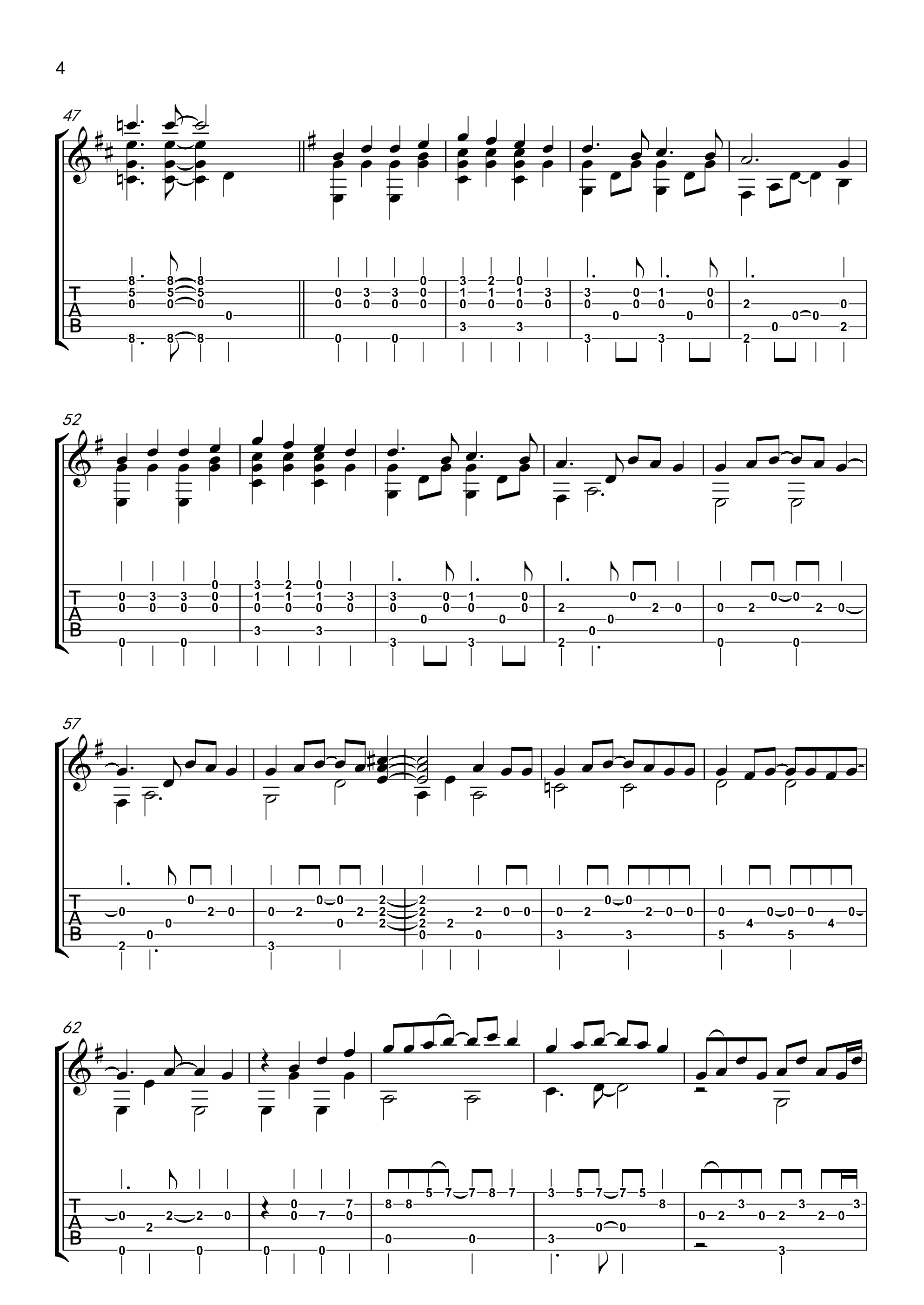梦灯笼吉他谱_RADWIMPS_梦灯笼指弹谱原调六线谱_高清版_RADW_你的名字_调