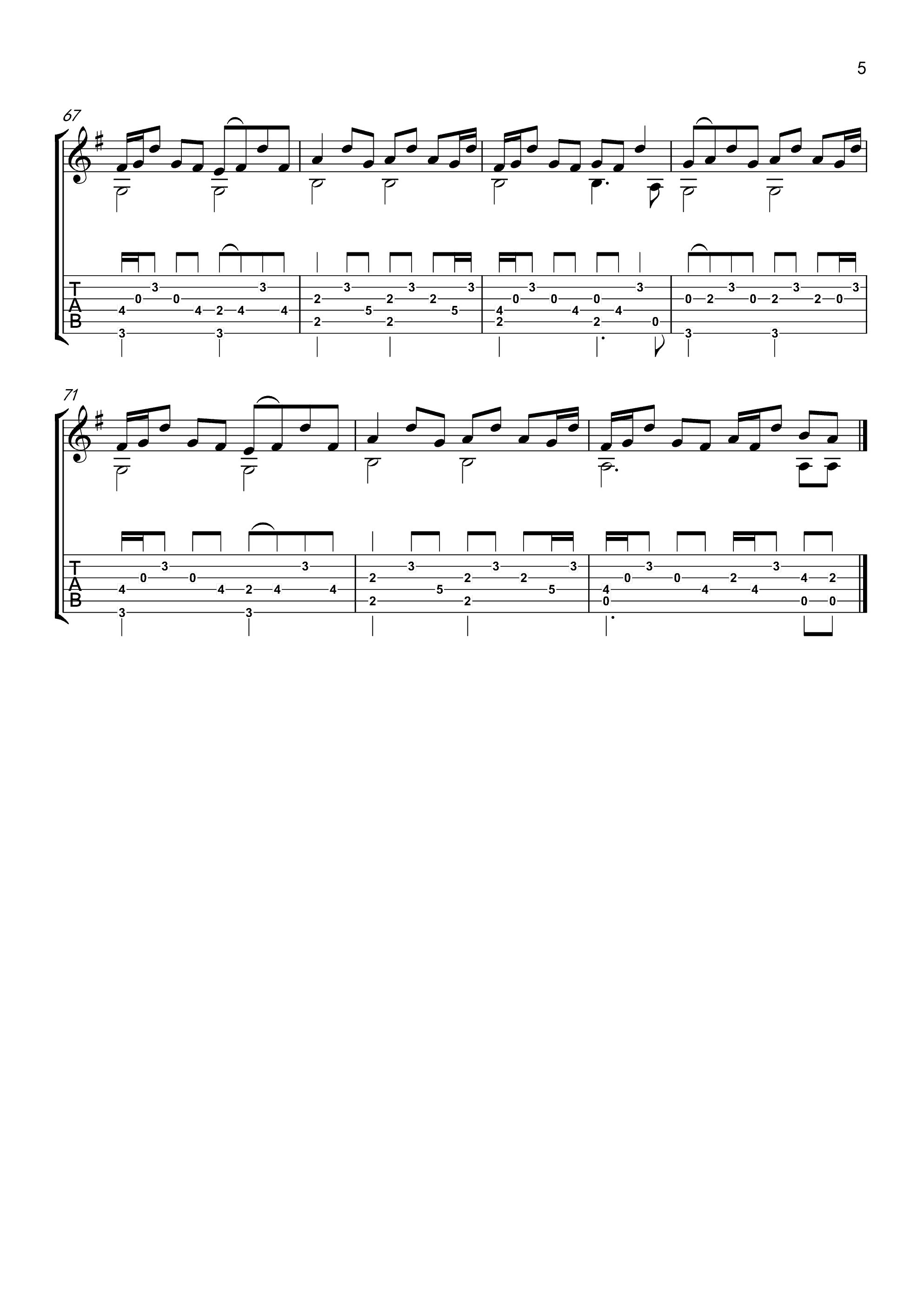 梦灯笼吉他谱_RADWIMPS_梦灯笼指弹谱原调六线谱_高清版_RADW_你的名字_调
