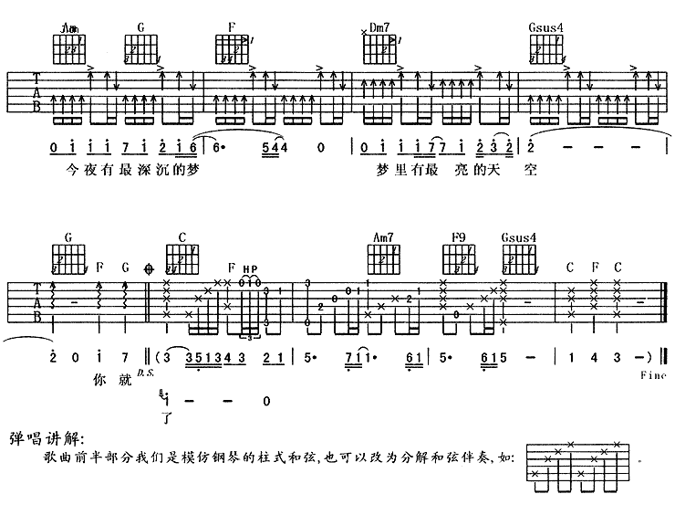 你就像个小孩吉他谱_阿杜_网络转载_C调