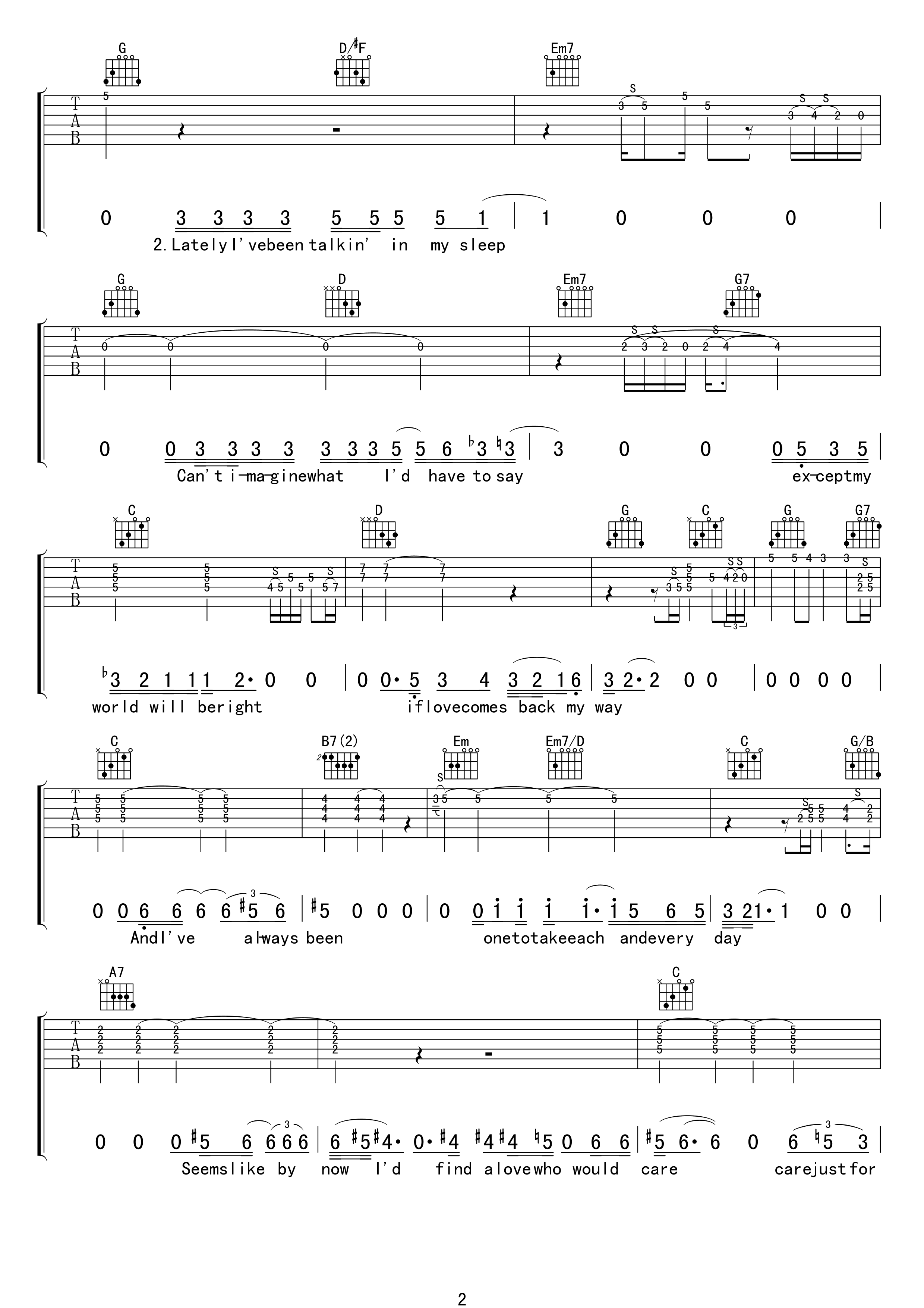 running on faith吉他谱_EricClapton_runningonfaith_17吉他_G调