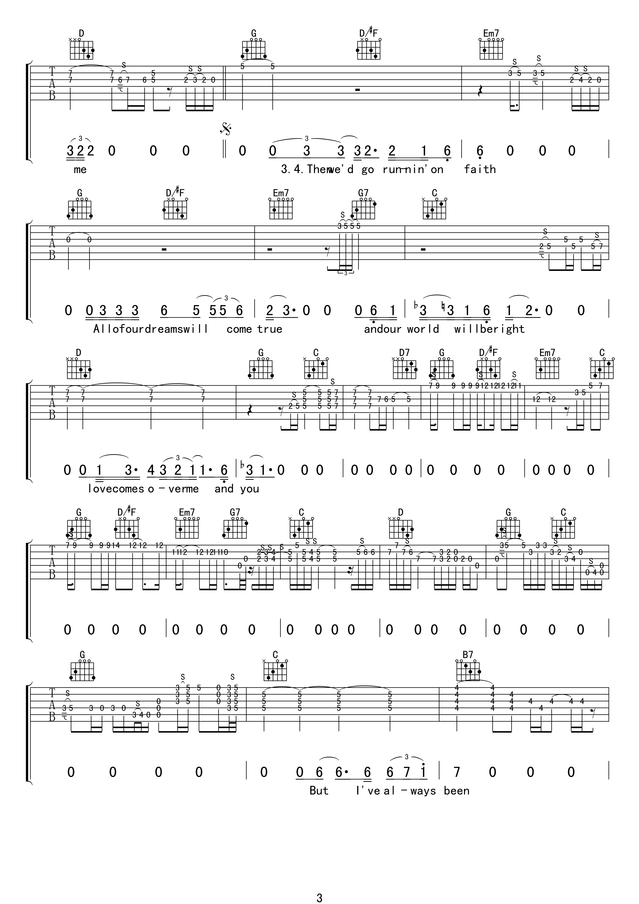 running on faith吉他谱_EricClapton_runningonfaith_17吉他_G调
